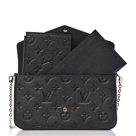 louis vuitton empreinte pochette felicie chain wallet black|louis vuitton monogram empreinte.